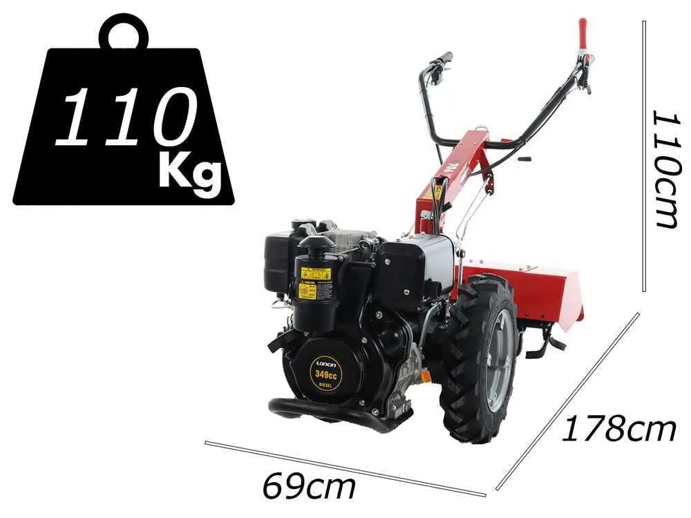 GINKO R706 Motoculteur diesel Loncin D350F 8 CV – 6 vitesses – photo 3
