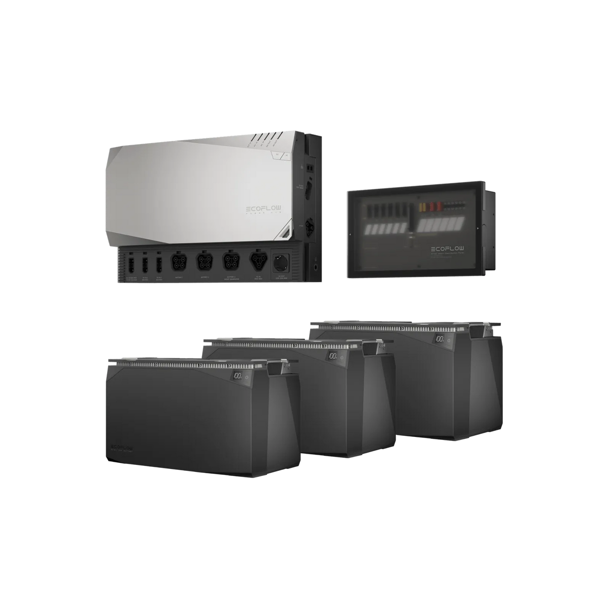 Kit énergétique EcoFlow Power Kits Ready 15 kWh avec Power Hub 3600 W, panneau de distribution et batteries empilables