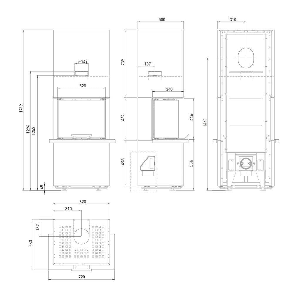 Olsberg Osorno S Poêle à bois en pierre naturelle serpentine 5,7 kW – image 10
