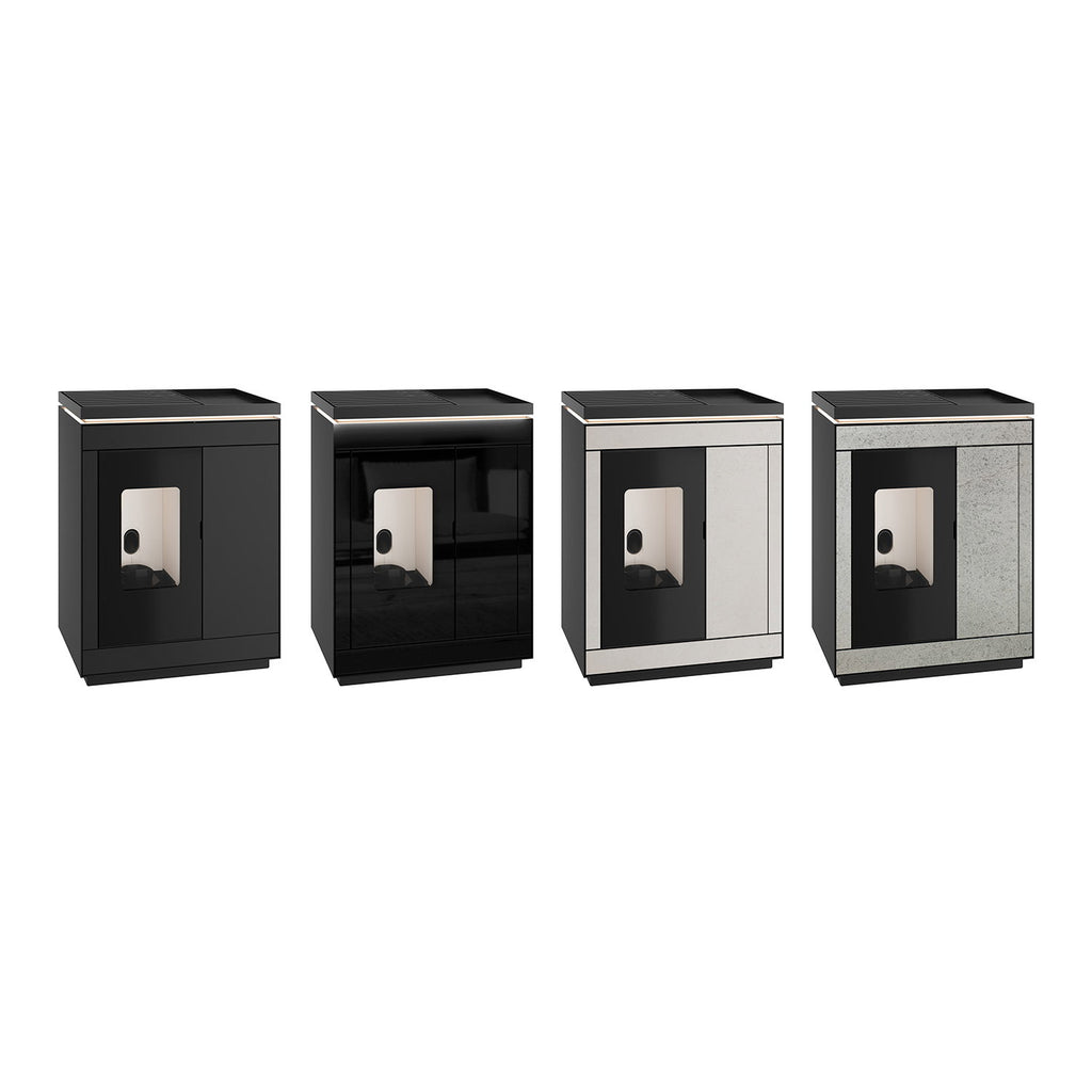 Olsberg Epana poêle à granulés acier noir 6 kW – sortie fumées 80 mm