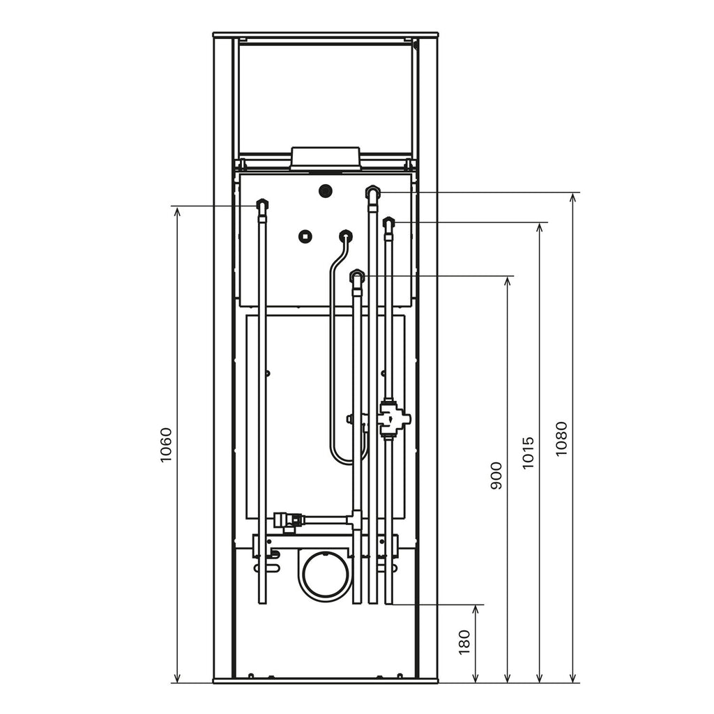 Poêle à bois hydraulique Schmitzker Aqua S55061 avec échangeur d’eau et stéatite 7 kW