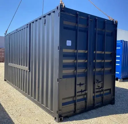 Conteneur restaurant 20 pieds High Cube avec fenêtre et auvent relevable