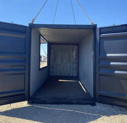 Conteneur restaurant 20 pieds High Cube avec fenêtre et auvent relevable