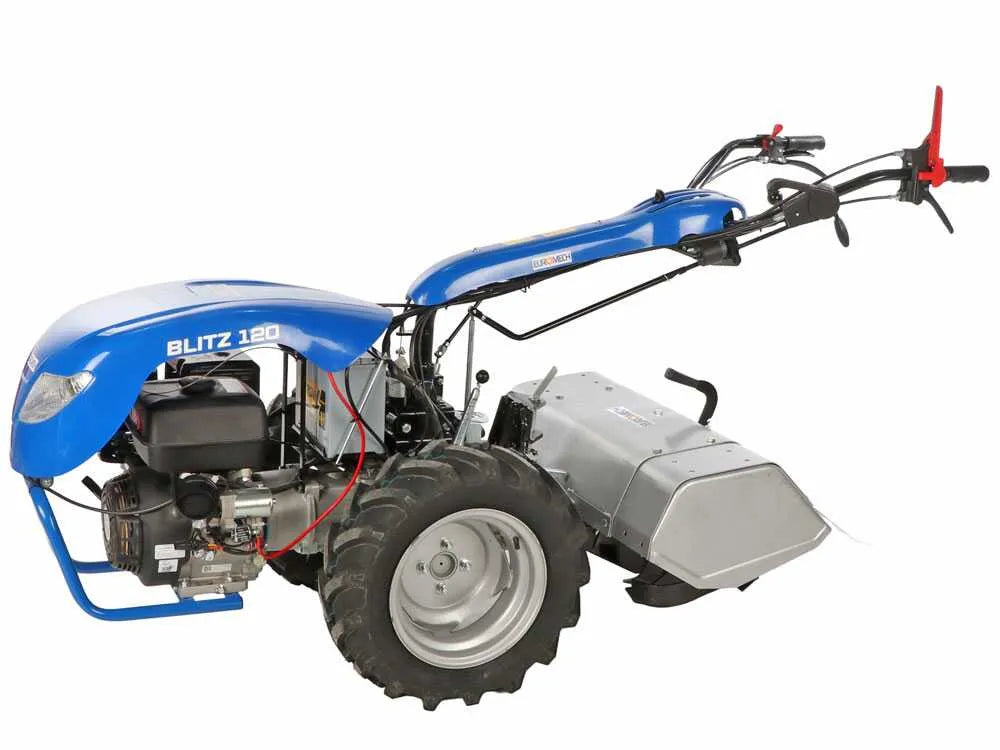 EuroMech BLITZ 120 Motoculteur essence Yagmur R420 16 CV avec démarrage électrique et attelage rapide