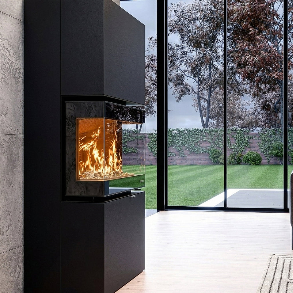 Poêle à bois Thermorossi Trilogie Noir W6TRILOEASY 10,6 kW