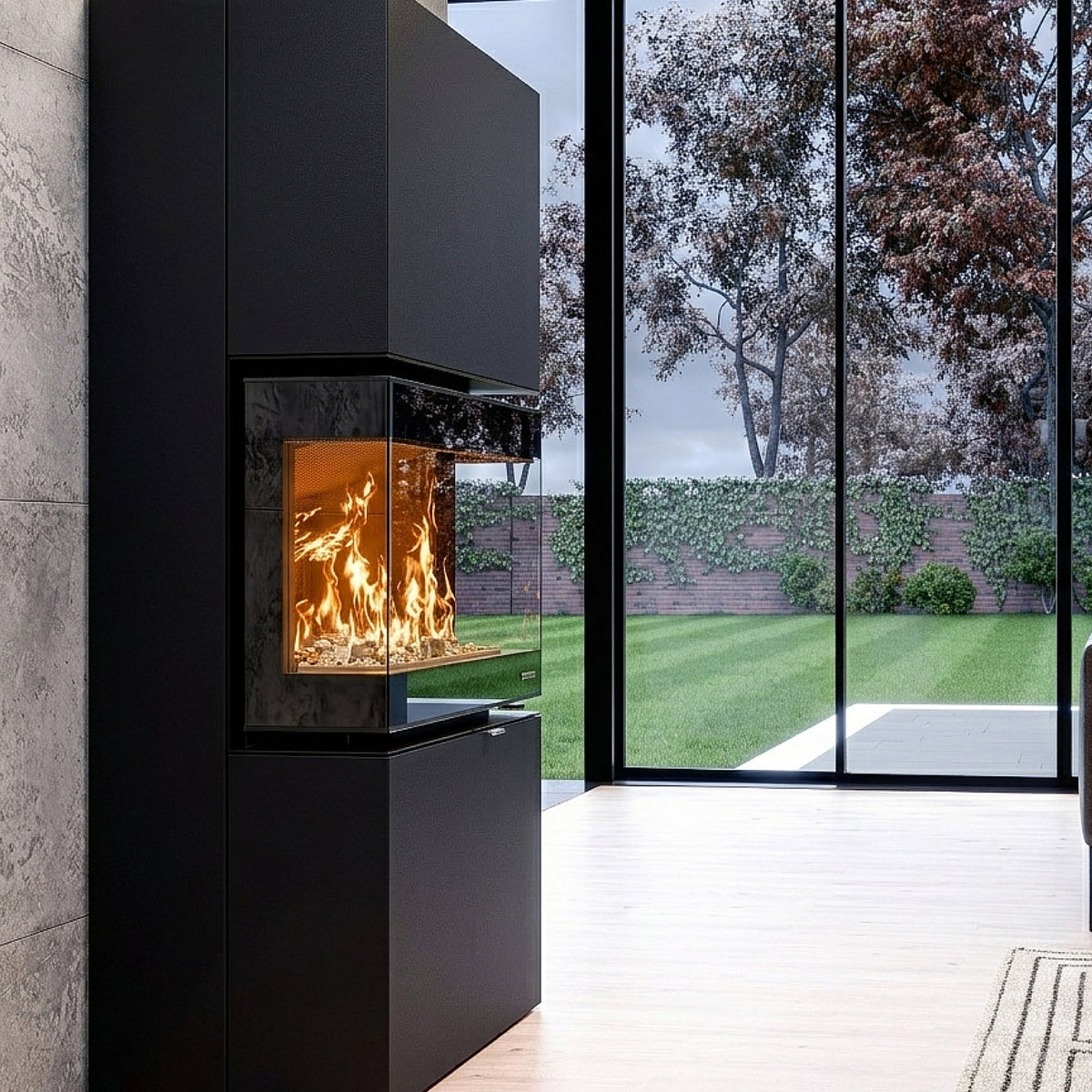 Poêle à bois Thermorossi Trilogie Noir W6TRILOEASY 10,6 kW