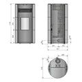Poêle à granulés Justus Norta acier noir 8 kW