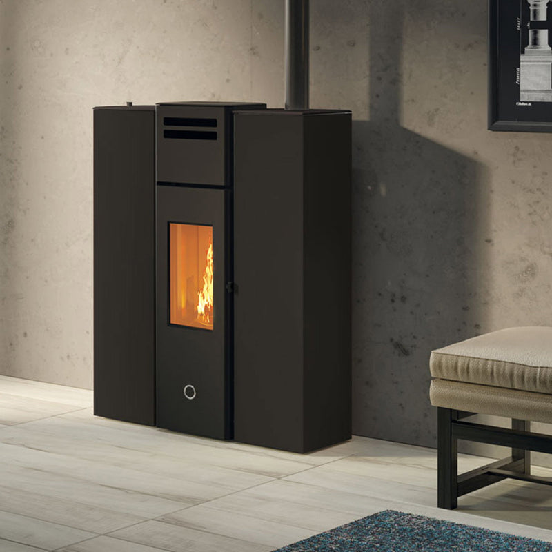 Poêle à granulés Edilkamin EK63 Cell 80+ Evo acier noir 7,7 kW