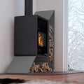 Poêle à bois HS Flamingo Deluxe Kampa gris avec étagère à droite 9 kW — image 1