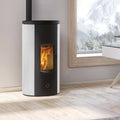 Poêle à granulés Edilkamin EK63 Like 90+ Evo acier blanc raccordement supérieur 9,2 kW