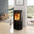Poêle à bois TermaTech TT21RL acier noir – sortie supérieure Ø150