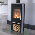 Poêle Fireplace Elite Oregon K7095 avec habillage en pierre grise