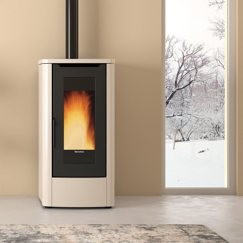 Extraflame Teorema 16 – Poêle à granulés ivoire 10 kW