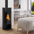 Poêle à bois Schmitzker Lecara Blackline S55020 avec échangeur – 8 kW