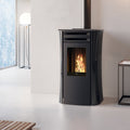 Poêle à granulés Edilkamin Dania 6 AT Coax verre noir — 6 kW