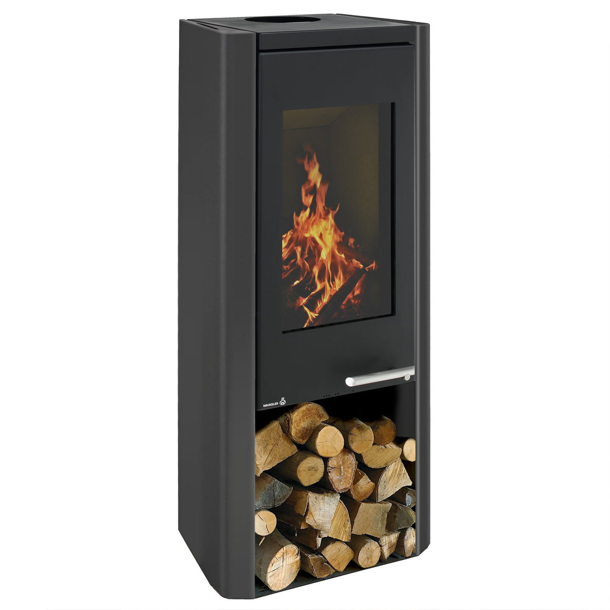 Wamsler Methis – Poêle à bois acier noir et gris 8 kW