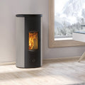 Poêle à granulés Edilkamin EK63 Like 90+ Evo acier gris tourterelle raccordement arrière 9,2 kW