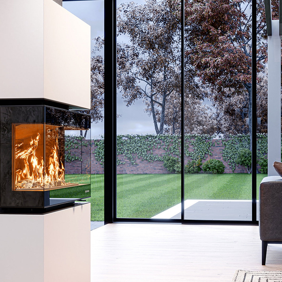 Poêle à bois Thermorossi Trilogie Blanc W6TRILOBIAN 10,6 kW