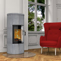 Poêle à bois Lotus Maestro 1 en stéatite – porte Magic, évacuation arrière 6 kW – image 1
