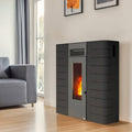 Poêle à granulés canalisable extra-plat ETNA Pinarello 12 kW dans un salon