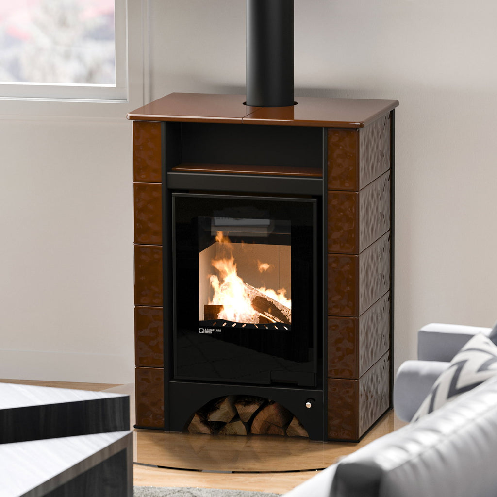 Poêle à bois Aquaflam Vario Peru Marron HSF34-116 11 kW