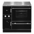 Poêle de cuisine à eau Wamsler K 148 CL noir et chrome, sortie fumée à droite, 23 kW