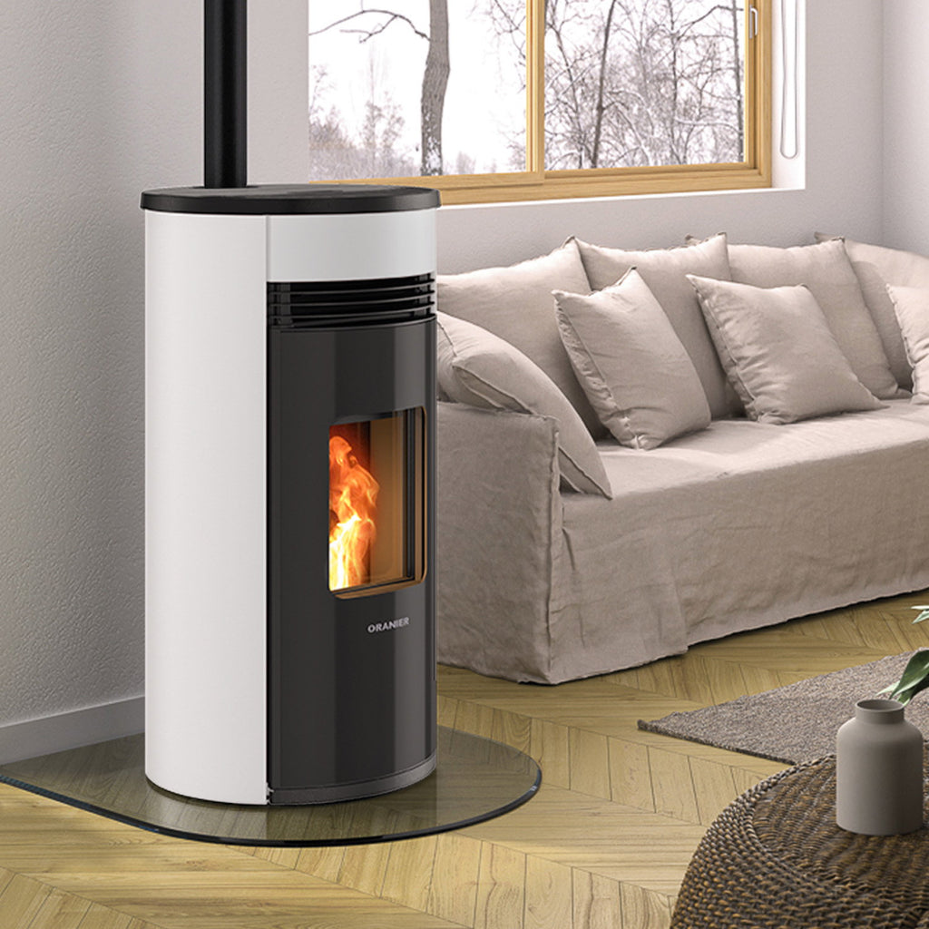 Poêle à granulés Oranier Sando 60 blanc soie 8 kW