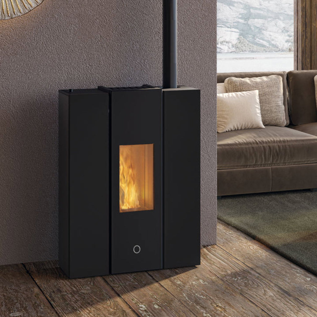 Poêle à granulés Edilkamin EK63 Gotha 70 Evo acier noir 6,7 kW