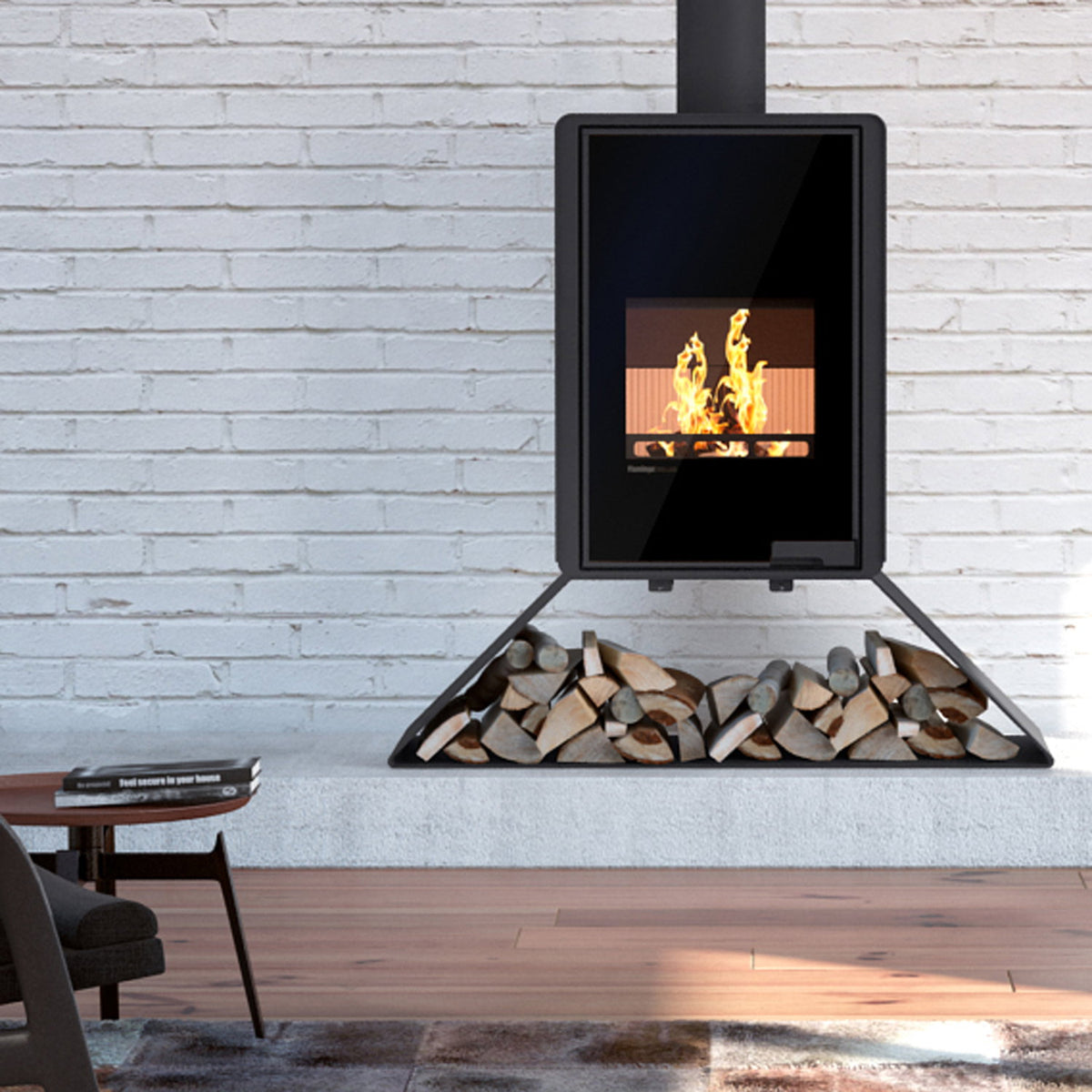 Poêle à bois HS Flamingo Deluxe Senai Noir 9 kW HSF42-032 - image 1