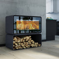 Lotus Living Cube Ocean Dark KS2405 – Poêle à bois 7 kW, sortie arrière
