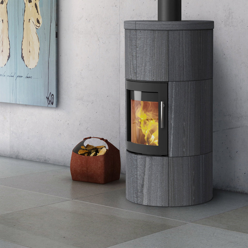 Poêle à bois Lotus M1 Noir Indian Night – sortie de fumée par le haut, 6 kW – image 1