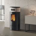 Poêle à granulés Edilkamin EK63 Yung 130++ Evo céramique gris tourterelle 12,5 kW