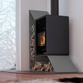 Poêle à bois HS Flamingo Deluxe Kampa gris avec étagère à gauche 9 kW — image 1