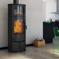 Poêle à bois Lotus Prio 7 acier noir avec compartiment four 7 kW