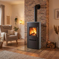 Poêle à bois Wamsler Pylon pierre naturelle noire 6,2 kW
