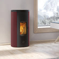 Poêle à granulés Edilkamin EK63 Like 80 Evo acier bordeaux raccordement arrière 7,6 kW