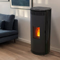 Poêle à granulés étanche France Flamme Prévert 8 kW sortie dessus - image 1