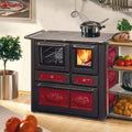 Poêle de cuisine Wamsler K 85 F céramique rouge avec four à gauche 6 kW