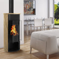 Poêle à bois Schmitzker Lecara Sunshine S55023 avec échangeur thermique 8 kW