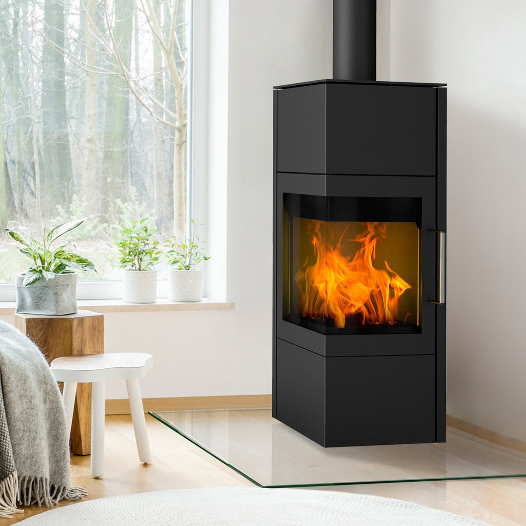 Poêle à bois Cheminée Royale K6490 acier noir 6,6 kW