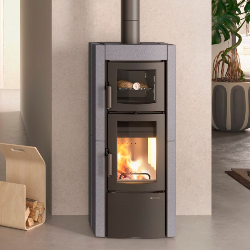 Poêle à bois La Nordica Ester Forno Evo pierre vulcan avec four 8 kW