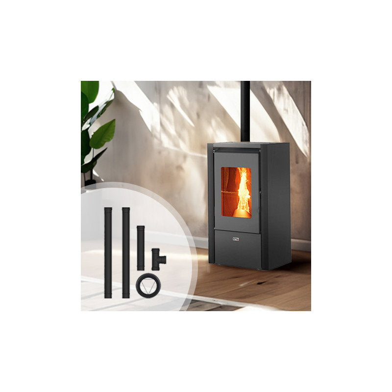 Poêle à granulés ETNA Little 6 kW avec kit de raccordement arrière