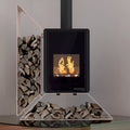Poêle à bois HS Flamingo Deluxe Kampa crème avec étagère à gauche 9 kW — image 1