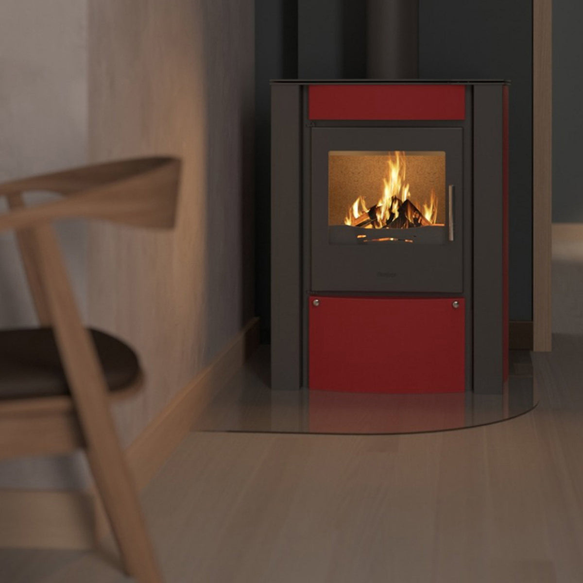 HS Flamingo AMOS Violet HSF02-029 – Poêle à bois 9,2 kW