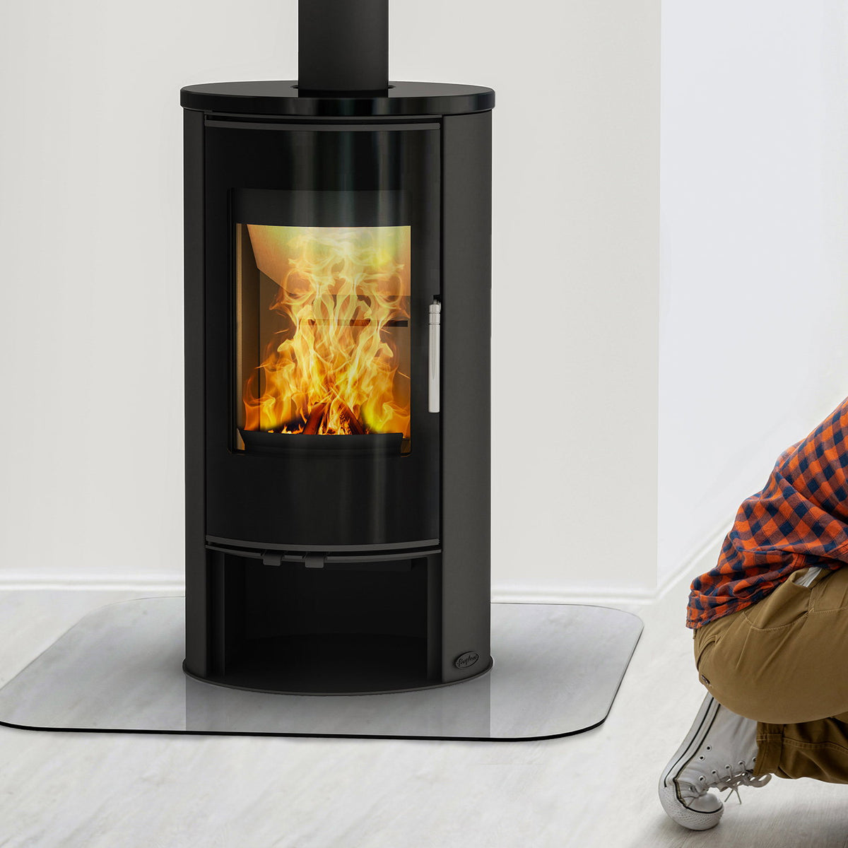 Poêle à bois Fireplace Elite Kobe céramique noire 6 kW