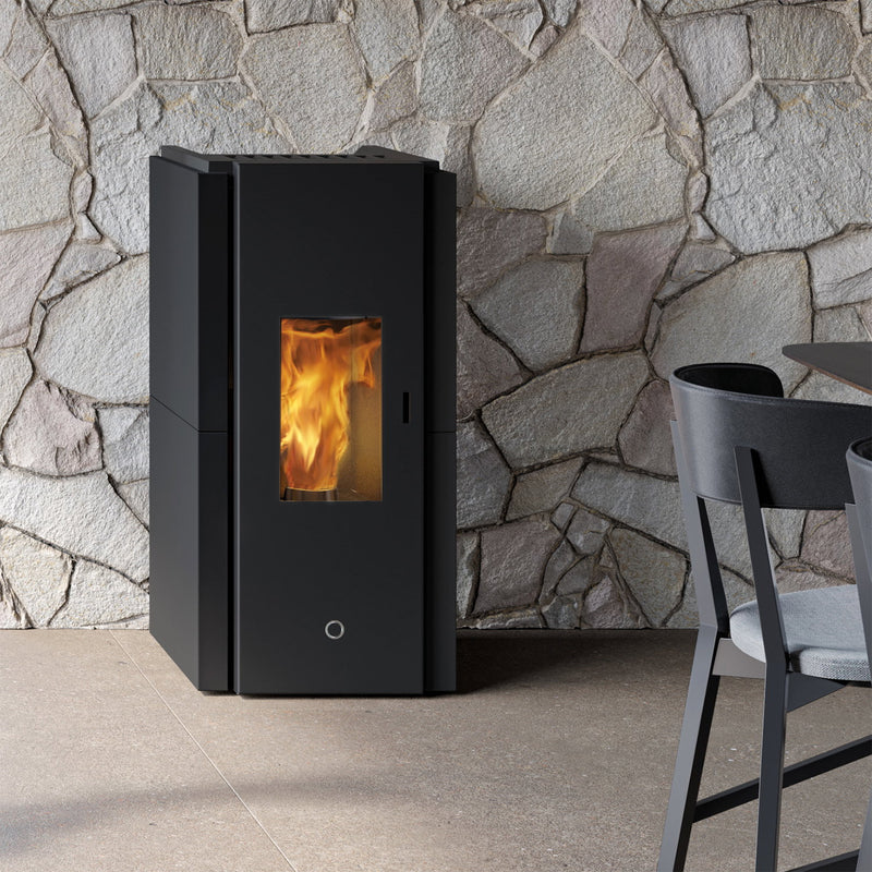 Poêle à granulés Edilkamin EK63 Zone 80 Evo acier noir 7,6 kW