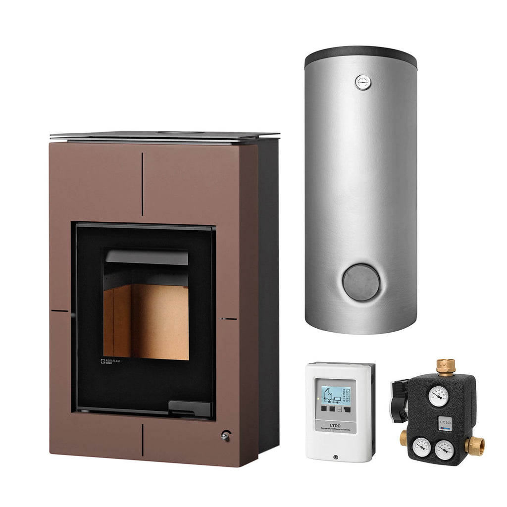 Aquaflam Vario Saporo 11 kW Basic Marron KS1211 – Ensemble avec ballon tampon TPSM 500