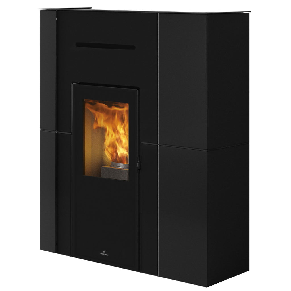Edilkamin Blade H 15 Evo acier et verre noir – image 1