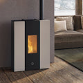 Poêle à granulés Edilkamin EK63 Gotha 70 Evo acier gris tourterelle 6,7 kW