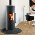 Poêle à bois Novaline Carino Plus ST acier noir et pierre ollaire 5,5 kW